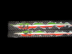 FIAT 500 Door Sills - Carbon Fiber - Italian Flag Exposed